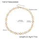 TXP377-Color-blocked Circle Zircon Necklace 36+5cm Picture3
