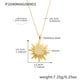 P1040-Golden Sunflower Necklace 40+5cm