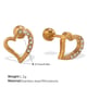 EH944WEG White Diamond Gold Stud Earrings Picture9