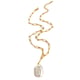 Goldfarbene quadratische Perlenkette Bild2