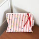 Large bag with tie-string. Vertical stripes and colorful dots Picture5