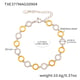 TXE377-Color-blocked Circle Zircon Bracelet 17+5cm Picture6