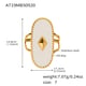 A719-White Oil Drop Geometric Ring/No.7 Picture2