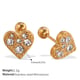 EH939WEG White Diamond Gold Stud Earrings Picture4