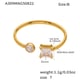 A309-B Gold Square Zircon Ring Picture8