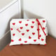 Large bag with tied string. Red heart on white background Picture3