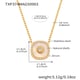 TXP374-Golden Mother-of-Pearl Square Zircon Necklace 42+5cm Picture5