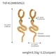 TXF412-Green Eyed Snake Zircon Earrings