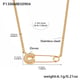 P1306-Golden Paperclip Zircon Necklace 43+5cm Picture3