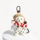 Salopette à pois et écharpe - Ours beige Image4
