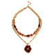 Gold double necklace