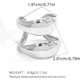 silver color/One Size/Ring style 1