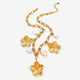 Golden Flower Pearl Necklace Picture2