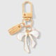 1 white bow keychain