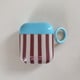 IMD headphones blue brown stripes + ring/Airpods 3