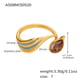 A508-Golden Oil Drop Champagne Zircon Ring Picture4