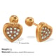 EH942WEG White Diamond Gold Stud Earrings Picture7