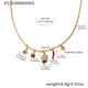 P1253-Golden bell zircon necklace 40+5cm
