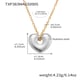 TXP383-Steel Heart Necklace 41+5cm Picture6