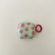 IMD headphones-green background pink polka dots + ring/Airpods Pro3 Picture2