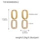TXF403-Gold Rectangular Zircon Earrings Picture5
