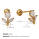 EH1136WEG gold-tone zircon earrings