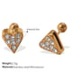 EH938WEG White Diamond Gold Stud Earrings Picture3