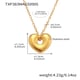 TXP383-Gold Heart Necklace 41+5cm Picture4