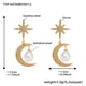 TXF405-Golden Eight-pointed Star Zircon Earrings Picture3