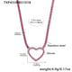 TXP455-Stalen rode zirkoonketting 41+5cm Afbeelding14
