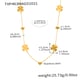 TXP463-Golden Love Dört Yapraklı Çiçekli Kazak Zinciri 100-5 cm