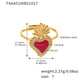 TXA451-Red Crown Heart Ring-Size 7 Picture10