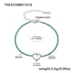 TXE455-Stalen groene zirkoon armband 16+5cm
