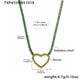 TXP455 - Gouden groene zirkoon ketting 41+5cm Afbeelding17