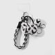 1 black and white leopard print plush ball small bag keychain