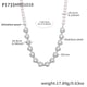 P1735-Stalen schelp parel hart zirkoon ketting 41+5cm Afbeelding2