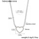 TXP455-Stalen witte zirkoon ketting 41+5cm Afbeelding18