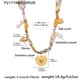P2171-Golden scarf necklace 48+5cm