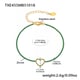 TXE455-Gouden Groene Zirkoon Armband 16+5cm Afbeelding11