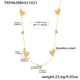 TXP462-Gouden Hart Trui Ketting 102-5cm