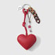 1 red heart keychain