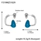 F319 - Boucles d&#39;oreilles goutte bleu acier Image7