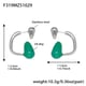 F319 - Boucles d&#39;oreilles goutte en acier vert Image6