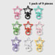 9-piece multi-color mixed star buckle set Picture2