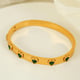 SZ122 Green Zirconium Gold Bracelet