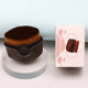 White Whale Foundation Brush - Black + Semi-transparent Brown - Double Brown Hair + Color Box Packaging