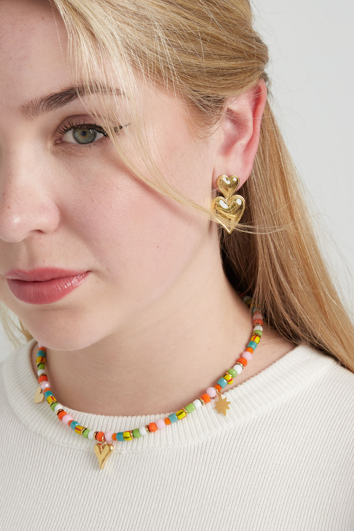 Collier coloré coeur club - multi