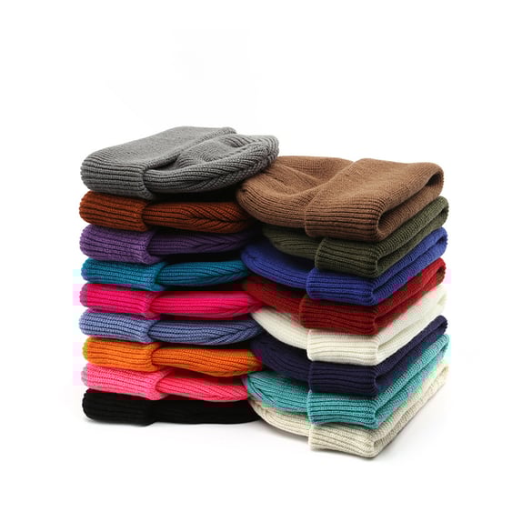 1 Piece Solid Color Knitted Hat 2