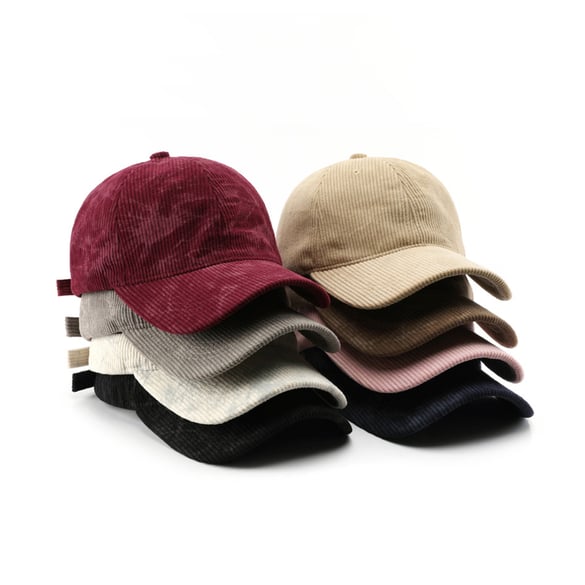1 Piece Casual Gradient Color Corduroy Baseball Cap 2