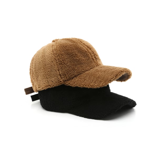 Cappellino da baseball casual in peluche tinta unita da 1 pezzo